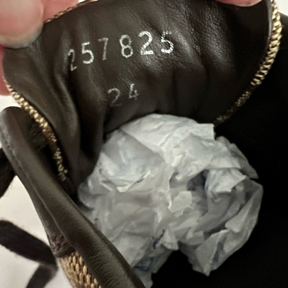 GUCCI || Baby Supreme GG Logo Web Stripe Lace Up Canvas Leather Sneakers Size 24 - Picture 13 of 13